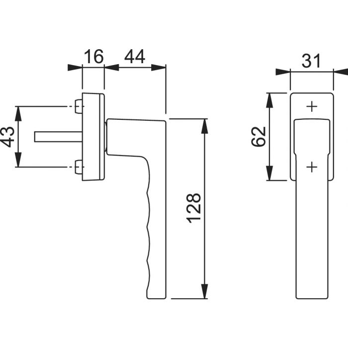 KLAMKA HP TOUL 0737 Z T32-42 F9 SEC