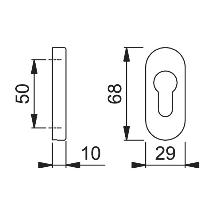 ROZETA HP OWALNA 30PS PZ 29/10 F1(2 SZT)