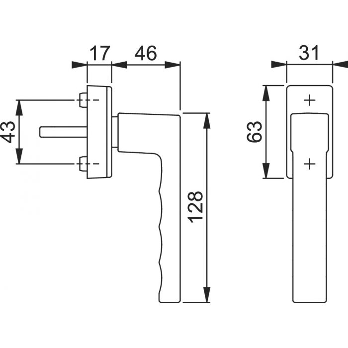 KLAMKA HP TOUL 0737 Z T32-42 BŁ SFORTE