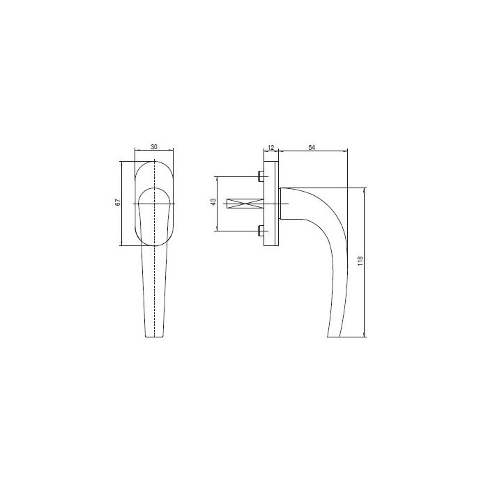 Klamka KS Ergo 1031 RAL 7016 antracyt