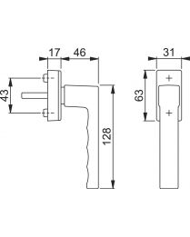 KLAMKA HP TOUL 0737 Z T32-42 F3 SFORTE