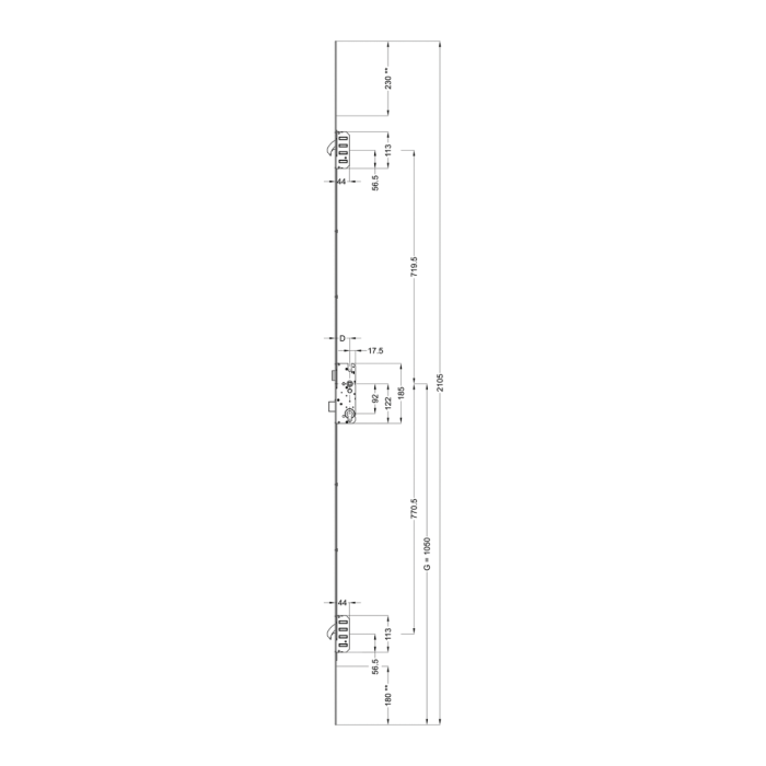 STV-F 2460/45 92/8 M2 PRAWA ZASUWNICA