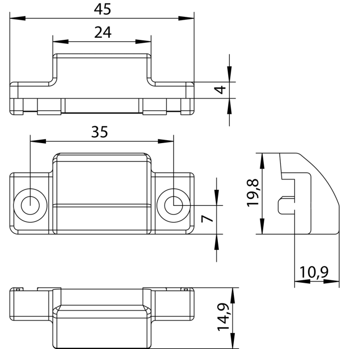 SB ZV-RT 60 ZACZEP SR DOCISKU WRĘBOWEGO