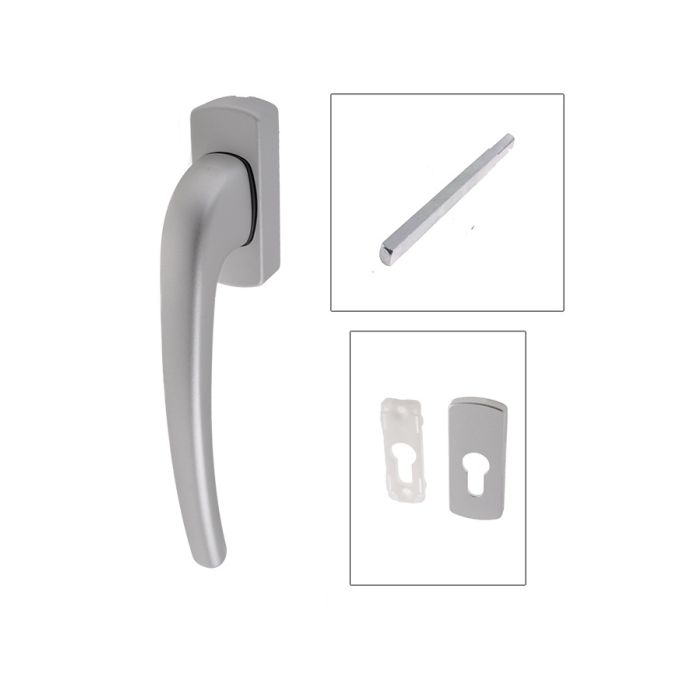 KLAMKA SKI 8/63 SREBRNA WEWN.(175221)