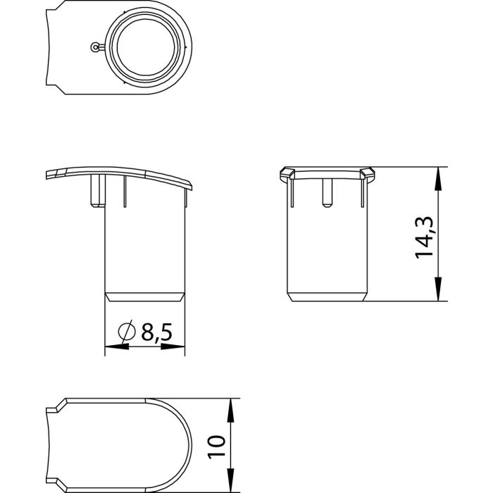 FL.K. ZAŚLEPKA ZAWIASU BR