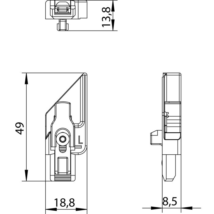 DFE-TFE.S LEWA CZĘŚĆ RAMOWA DO SŁ. RUCHO