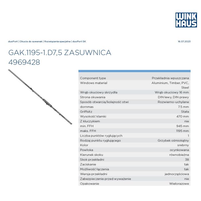 GAK.1195-1.D7,5 ZASUWNICA