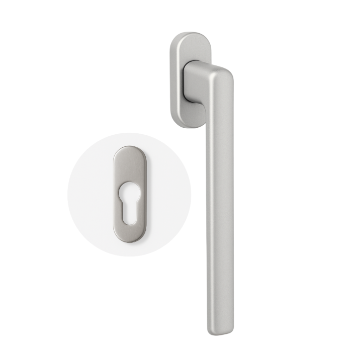 HF.KLAMKA ZEWNĘTRZ. PP502R/200 ROZETA F9