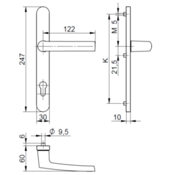 Szyld KS 1009 JSZ-K 92/8 30 SW25 K=216